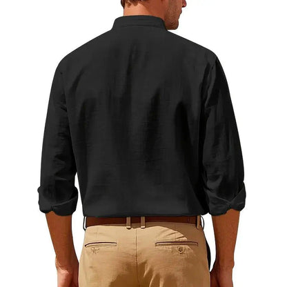 [BUY 1 GET 1 FREE] Santorini Premium Men’s Linen Shirts + FREE Exclusive Watch Gift