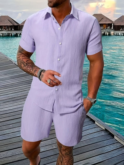 [BUY 1 GET 1 FREE] Vienna Premium Shirt & Shorts Set