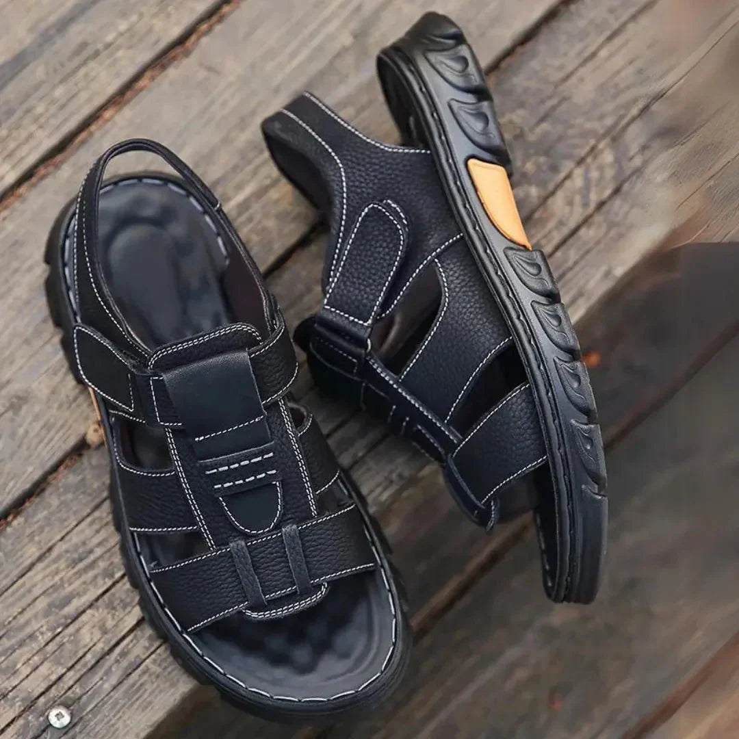 Sandália Masculina Ortopédica de Couro | Allegante Comfort