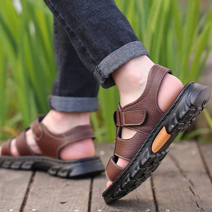Sandália Masculina Ortopédica de Couro | Allegante Comfort